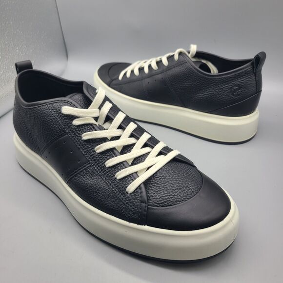 ECCO mens Street Ace Sneakers black leather comfort shoes Size US 11-11.5 45 NEW main image 6